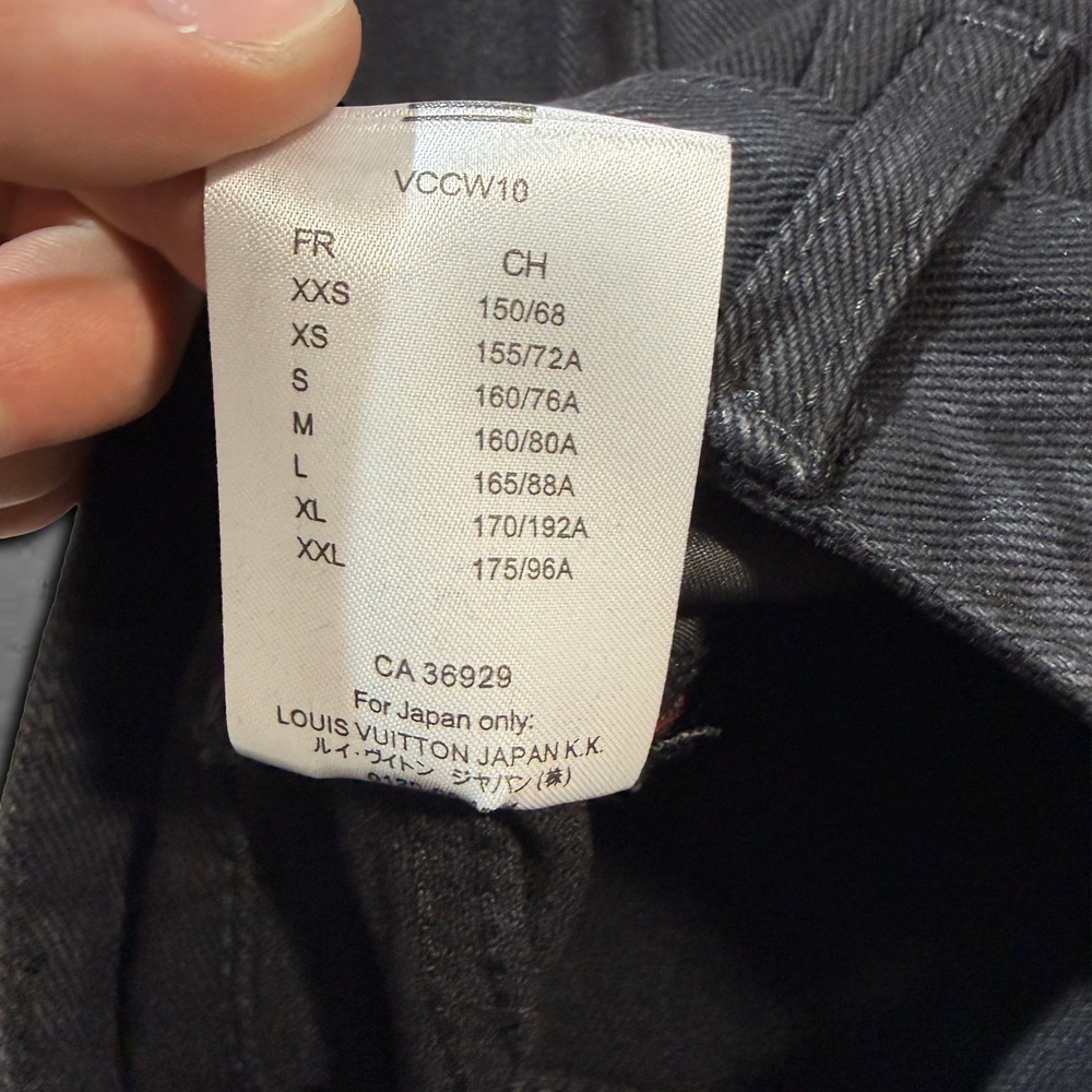 Black Baggy Louis Vuitton Monogram Style Denim Jeans - Picture 8 of 12